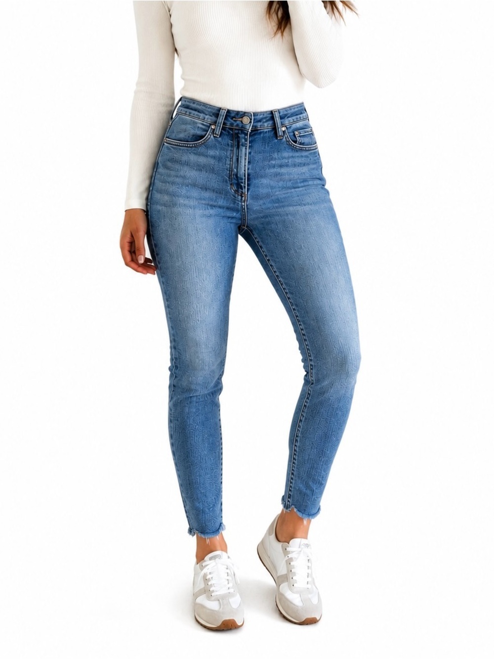 High-Rise Skinny Jeans in Light Blue
